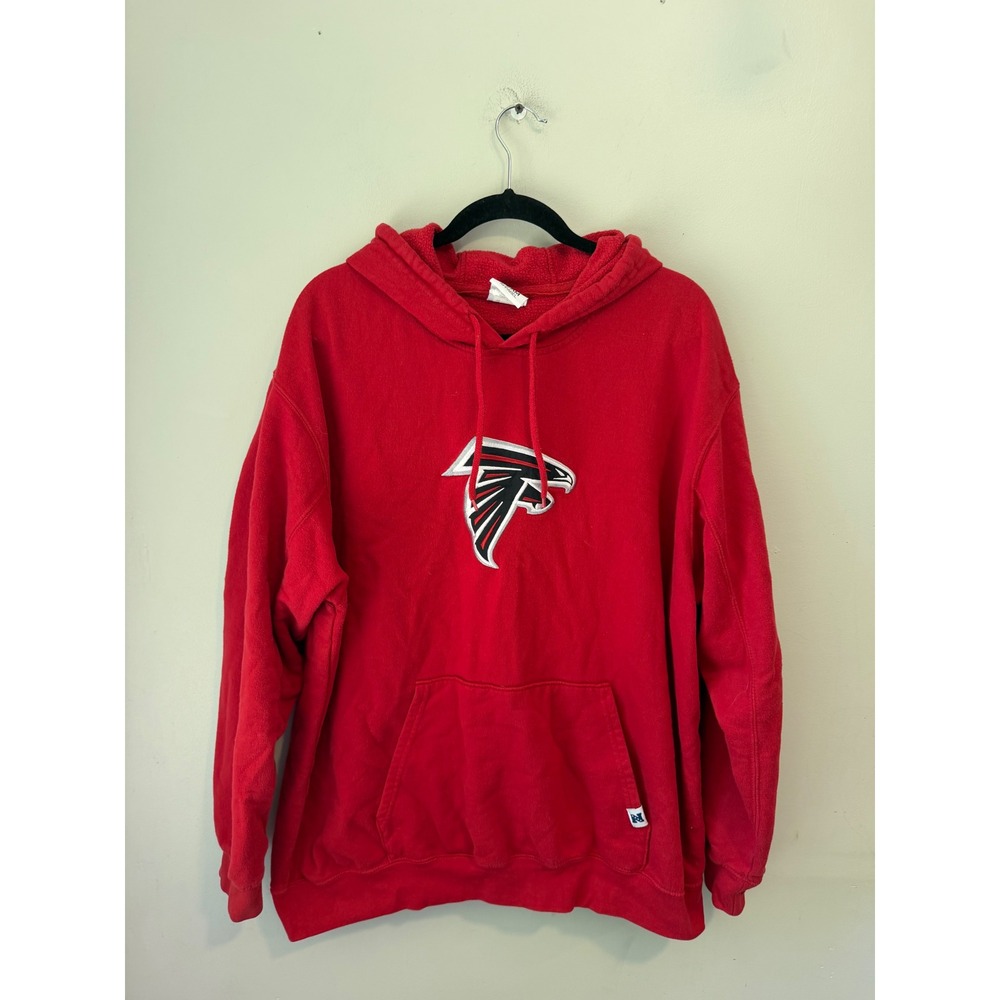NFL Team Apparel Atlanta Falcons Hoodie Red Embroidered Pullover Mens XL